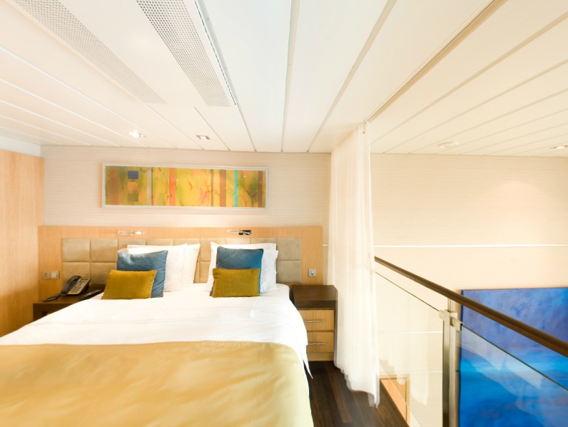 Oasis of the Seas Allure of the Seas Sky Loft suite master bedroom