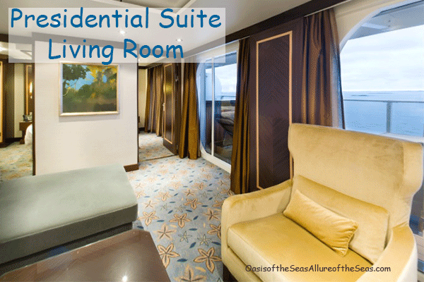 Presidential Suite on Oasis of the Seas and Allure of the Seas, Royal Caribbean Cruise Line