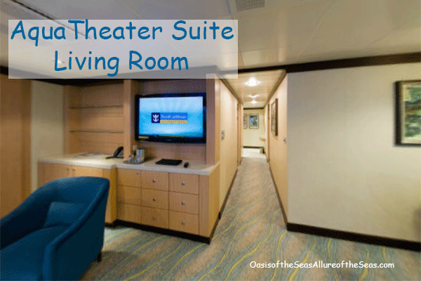 AquaTheater suite living room on the Oasis of the Seas and Allure of the Seas