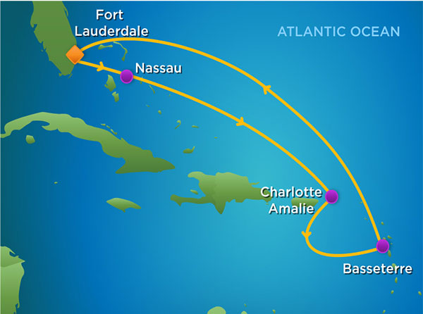 Harmony of the Seas Allure of the Seas Oasis of the Seas itinerary cruise