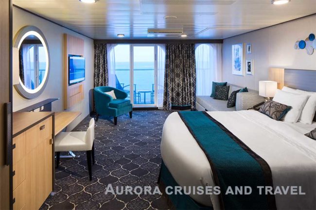 Junior Suite, Harmony of the Seas, from Aurora Cruises and Travel, home agency of Nadia Jastrjembskaia