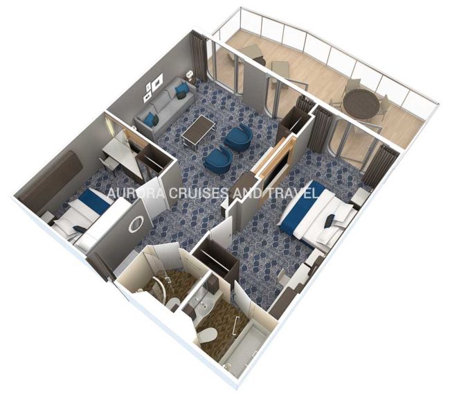 two-bedroom grand suite Symphony of the Seas from Aurora Cruises and Travel